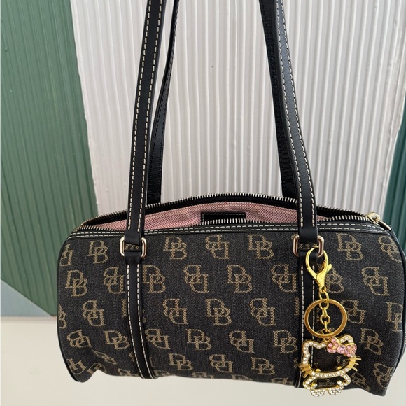 Dooney & BourkeBrown Shoulder Bag with Monogram Print - Picture 5 of 15